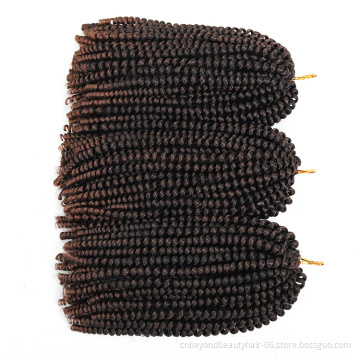 Beyond Beauty 30 Strands Spring Twist Hair natural Black Crochet Braids Synthetic Braiding Hair Bounce Curly